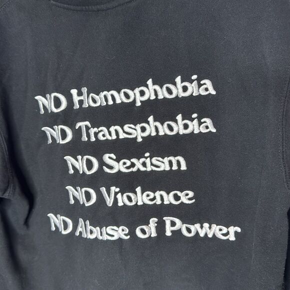 Obey “Love Is The Cure” Black Crewneck Embroidered Sweatshirt. Size Small. - Picture 4 of 8